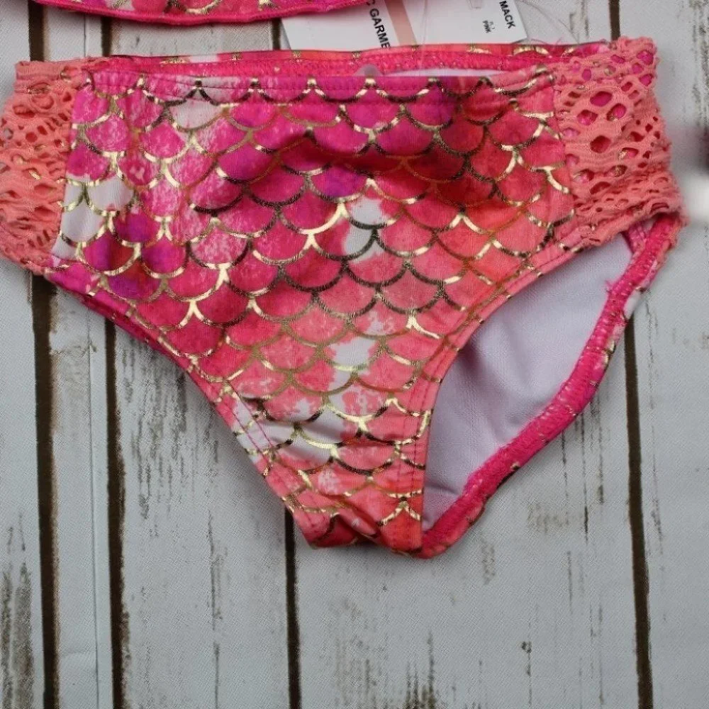 Penelope Mack Girls Printed Flounce Bikini 2T